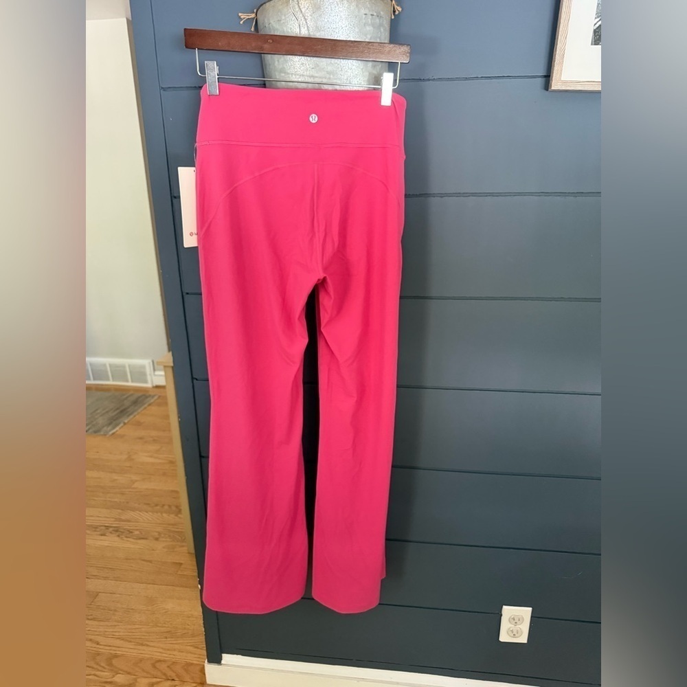 Lululemon High Rise Nulu Flare Groove leggings In Raspberry Coulis size 12 - Picture 4 of 5